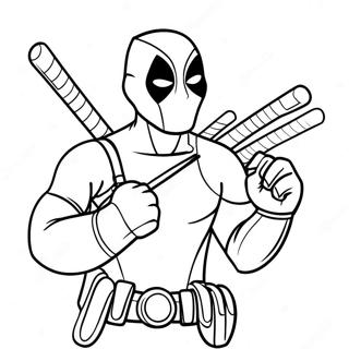 Smesni Deadpool Sa Macevima Bojanka 30557-6658