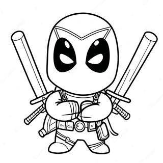 Smesni Deadpool Sa Macevima Bojanka 30557-6660