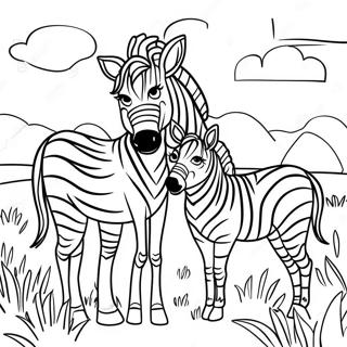 Zebra Porodica U Livadi Bojanka 32021 6981