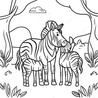 Zebra Porodica U Livadi Bojanka 32021 6983