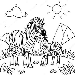 Zebra Porodica U Livadi Bojanka 32021 6984