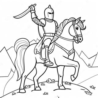 Sarmantni Vitez Na Plemenitom Konju Na Bojanci 35247-7702