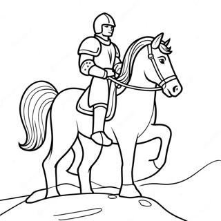 Sarmantni Vitez Na Plemenitom Konju Na Bojanci 35247-7703