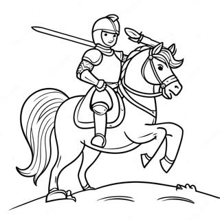 Sarmantni Vitez Na Plemenitom Konju Na Bojanci 35247-7704