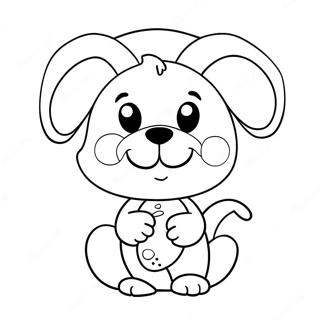 Slatka Zivotinja Koja Drzi Lizalicu Na Bojanci 36326 7943