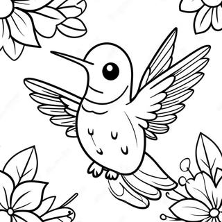 Zivahni Kolibri Sa Tropskom Pozadinom Bojanka 36516-7985