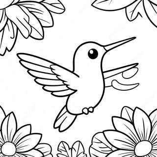 Zivahni Kolibri Sa Tropskom Pozadinom Bojanka 36516-7986