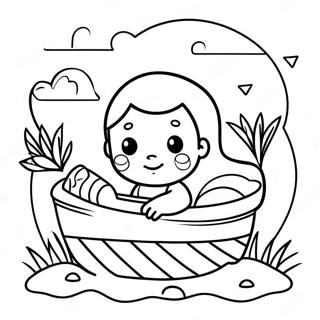 Beba Mojsije U Korpi Bojanka 37744 8246