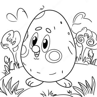 Sarena Potraga Za Uskrsnjim Jajima Na Stranici Za Bojanje 380 2547