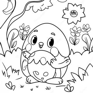 Sarena Potraga Za Uskrsnjim Jajima Na Stranici Za Bojanje 380-2548