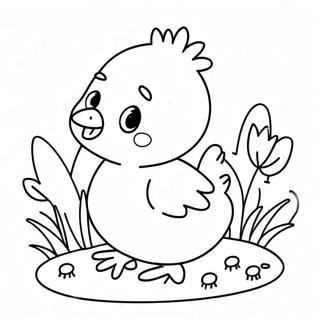 Srecna Uskrsnja Pilica Na Stranici Za Bojanje 381 2085