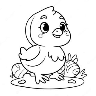 Srecna Uskrsnja Pilica Na Stranici Za Bojanje 381 2087