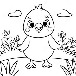 Srecna Uskrsnja Pilica Na Stranici Za Bojanje 381 2088