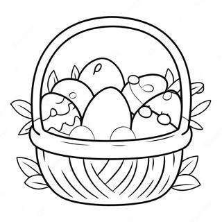 Uskrsnja Korpa Puna Jaja Na Stranici Za Bojanje 383 1257