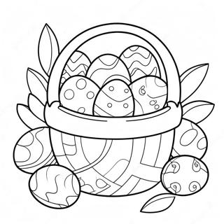 Uskrsnja Korpa Puna Jaja Na Stranici Za Bojanje 383 1259