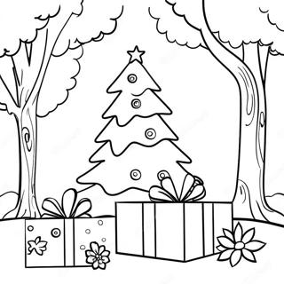 Bojanka Gigantskog Bozicnog Poklona Ispod Drveta 39017-8521