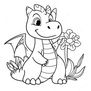 Prijateljski Zmaj Sa Cvecem Bojanka 4013 750