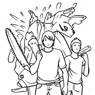 Bojanka Chainsaw Man Sa Prijateljima 42730-9341