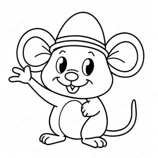 Smesni Mis Sa Sesirom Za Bojanje 43376-9489