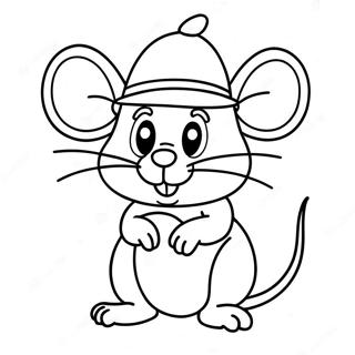 Smesni Mis Sa Sesirom Za Bojanje 43376-9490