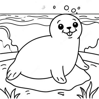 Srecna Foka Koja Se Sunca Za Bojanje 43553-9531