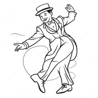 Igrac Tap Dansa Sa Sjajnim Cipelama Bojanka 43650-9551