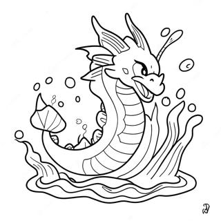 Gyarados Koji Prska Vodu Bojanka 45409-9937