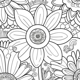 Mastovita Cvetnja Tratincice Na Stranici Za Bojanje 470-624