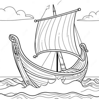 Vikinski Brod Na Plovidbi Bojanka 47191-10317