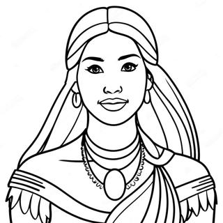 Pocahontas U Haljini Koja Se Vije Bojanka 48267 10561