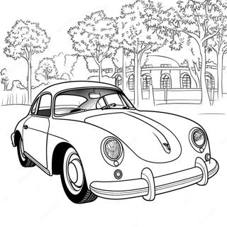 Klasicni Porsche 356 Na Stranici Za Bojanje 49521 10843