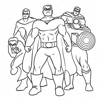 Sarena Ekipa Superheroja U Akciji Za Bojanje 5368 562