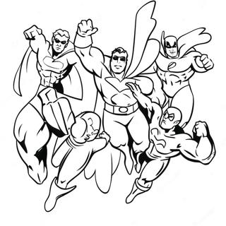 Sarena Ekipa Superheroja U Akciji Za Bojanje 5368 563