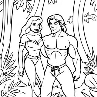 Tarzan I Dzejn U Dzungli Za Bojanje 54361 11896