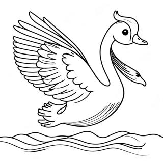 Graciozna Labudica U Letu Za Bojanje 54803 11996