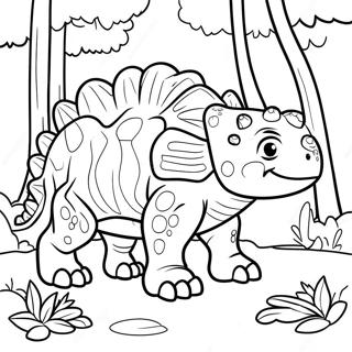 Realisticna Bojanka Sa Ankilozaurusom U Sumi 55256 12104