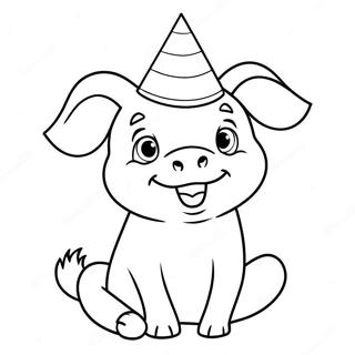 Svinja Sa Sesirom Za Zabavu Bojanka 55348 12128