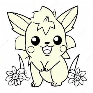 Slatki Jolteon Sa Cvecem Bojanka 56824-12437