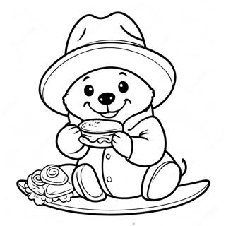 Medved Paddington Kako Jede Sendvic Bojanka 57015-12476