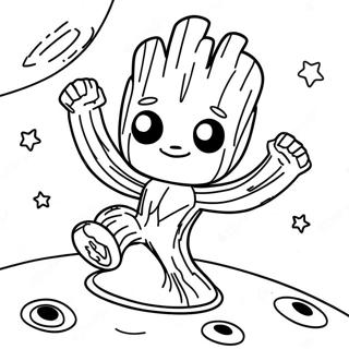 Groot U Svemiru Stranica Za Bojanje 57656-12622