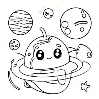 Slatki Crtani Suncev Sistem Za Bojanje 5812-1948