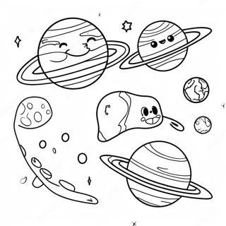 Zabavan Suncev Sistem Sa Vanzemaljcima Za Bojanje 5814-1150