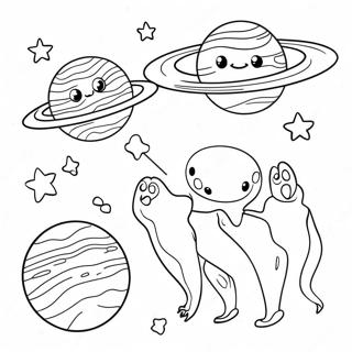 Zabavan Suncev Sistem Sa Vanzemaljcima Za Bojanje 5814-1151