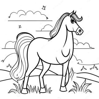 Elegantni Konj Na Zalasku Sunca Bojanka 59298-12998