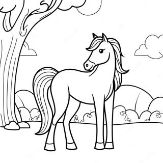 Elegantni Konj Na Zalasku Sunca Bojanka 59298-12999