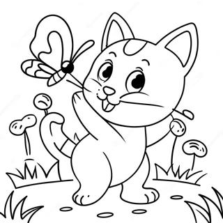 Bojanka Razigrane Macke Koja Juri Leptira 59775-13097