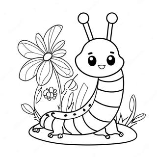 Sarena Gusenica Sa Cvecem Bojanka 61141 13439