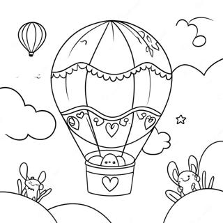 Mastovit Balon Na Vruci Zrak Sa Zivotinjskim Prijateljima Stranica Za Bojanje 61785 13600