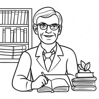 Inspirativni Ucitelj Sa Knjigama Bojanka 62057 13674