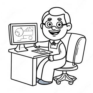 Srecan Ucitelj Za Stolom Bojanka 62058 13679